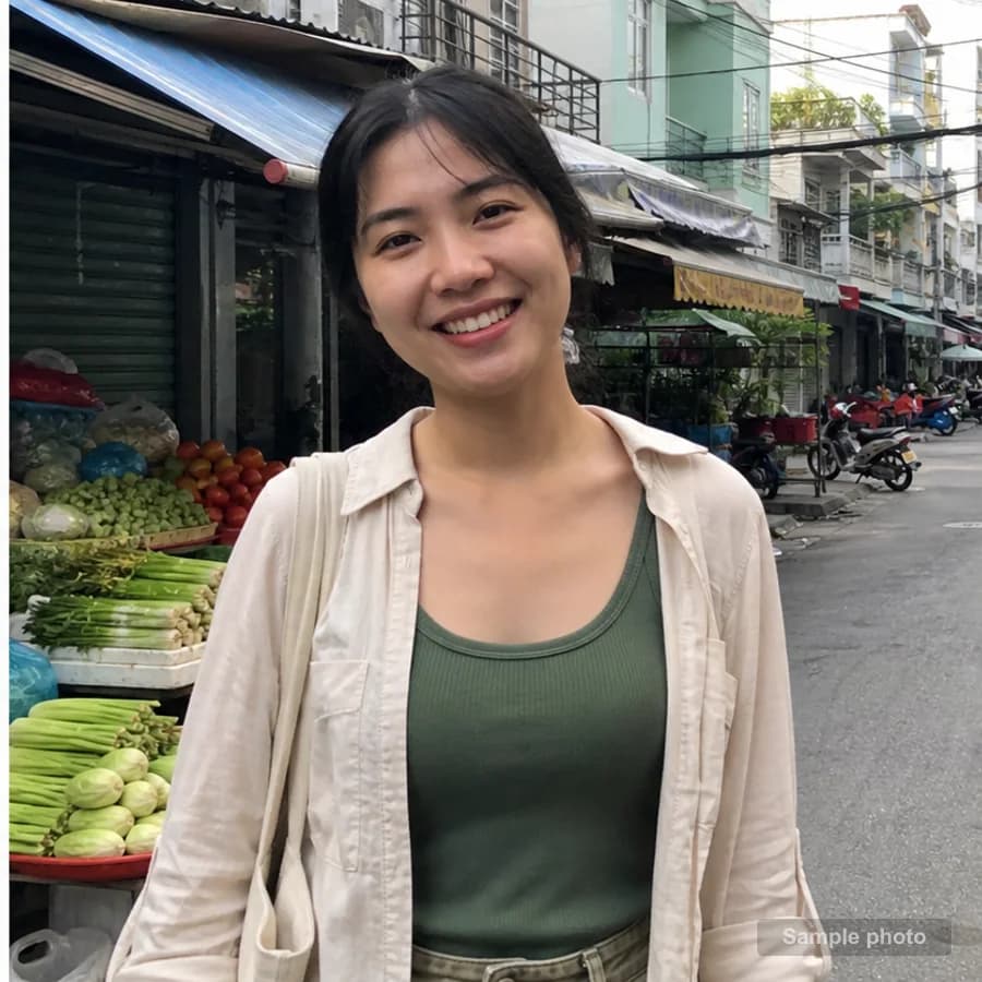 Mai Nguyen on a local Ho Chi Minh City route