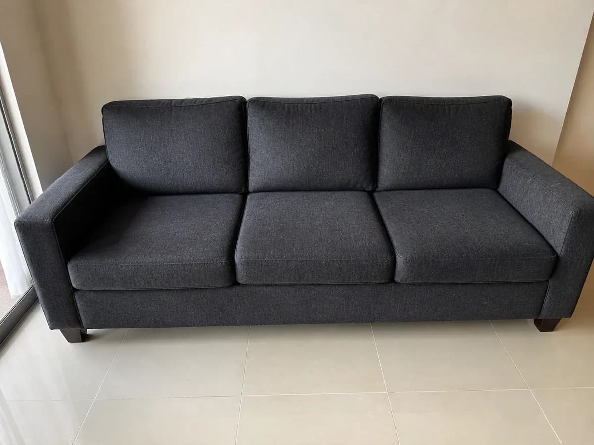 Three Seat Fabric Sofa in Charcoal sample listing photo