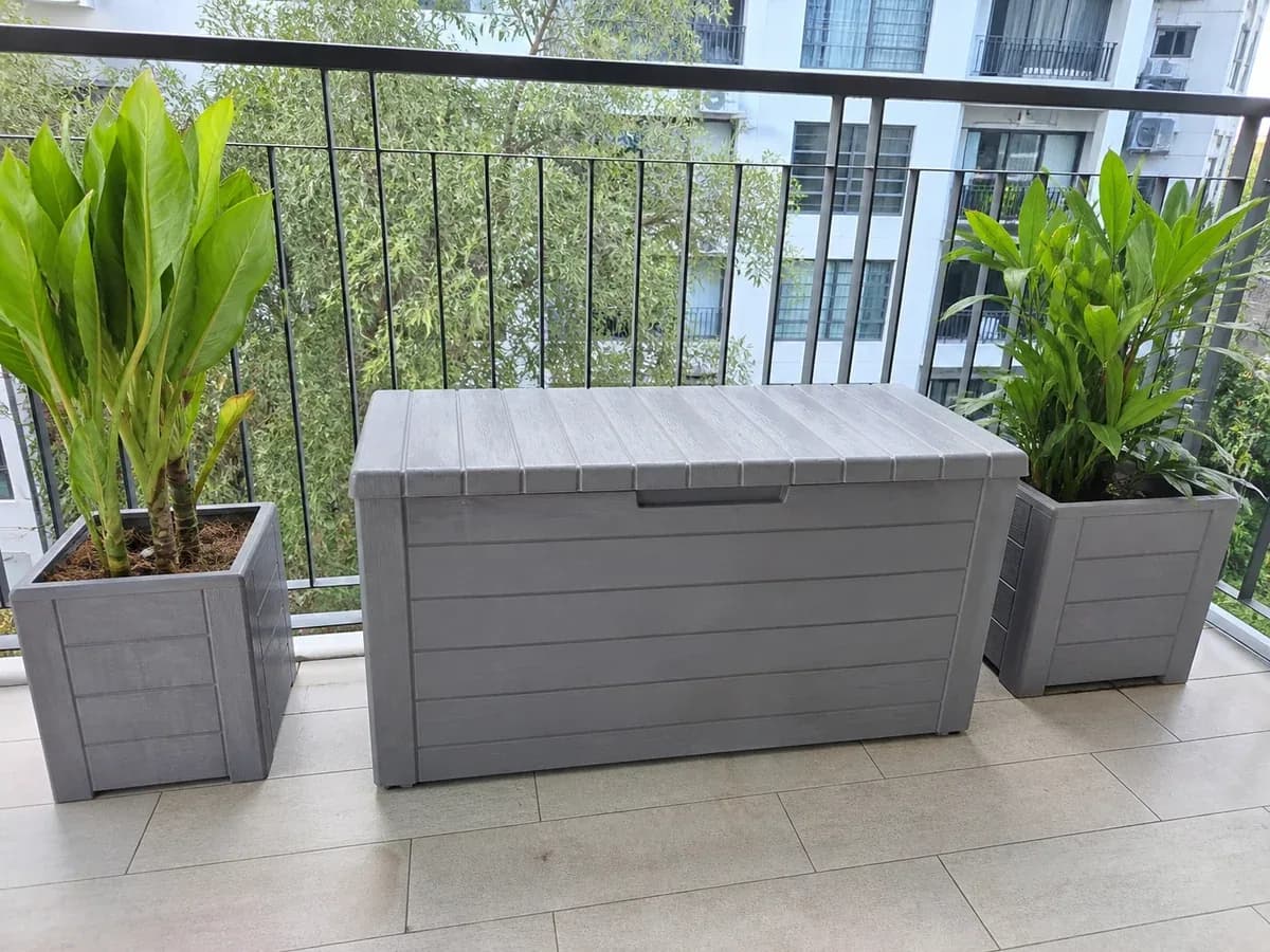 Balcony Storage Bench and Planter Set sample listing photo
