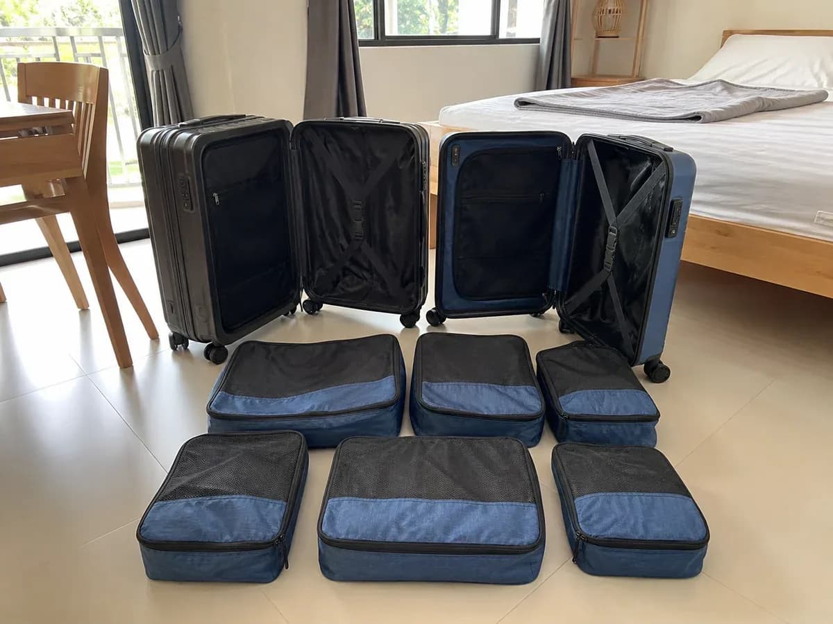 Two Cabin Suitcases with Packing Cubes sample listing photo