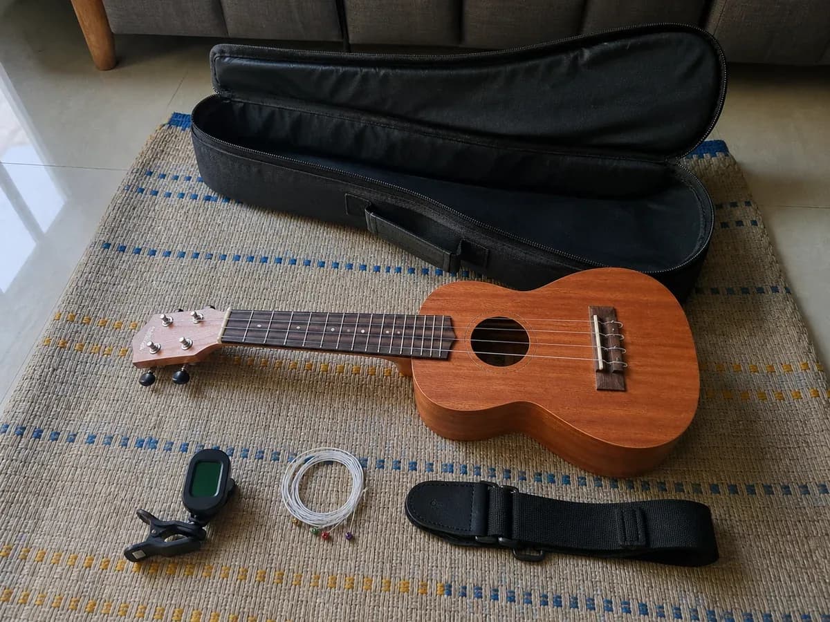 Ukulele with Padded Travel Case sample listing photo