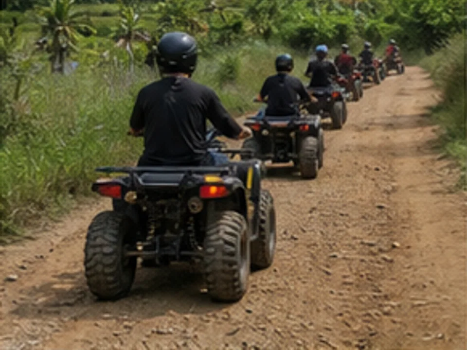 helmeted countryside ATV routes outside Pattaya