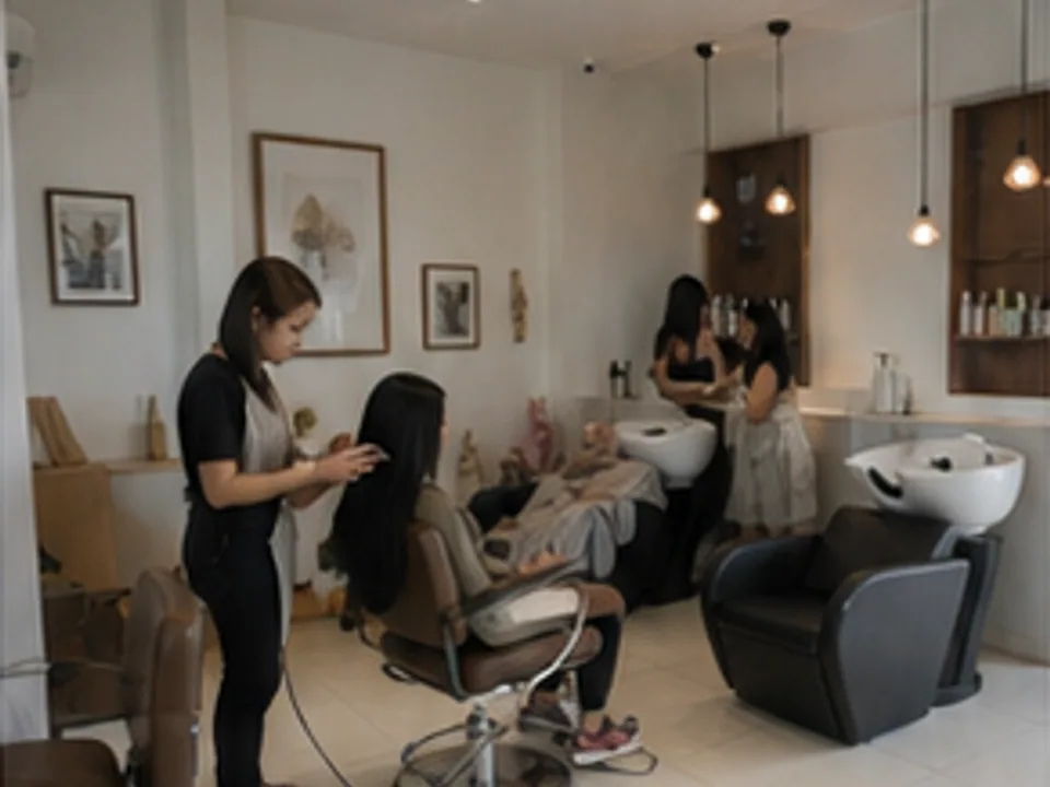 haircut, styling, color or makeup consultation in a hygienic salon