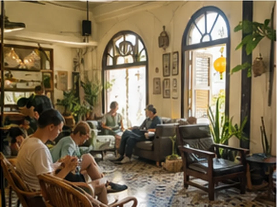 clean dorm or private rooms, lockers, and shared traveler areas
