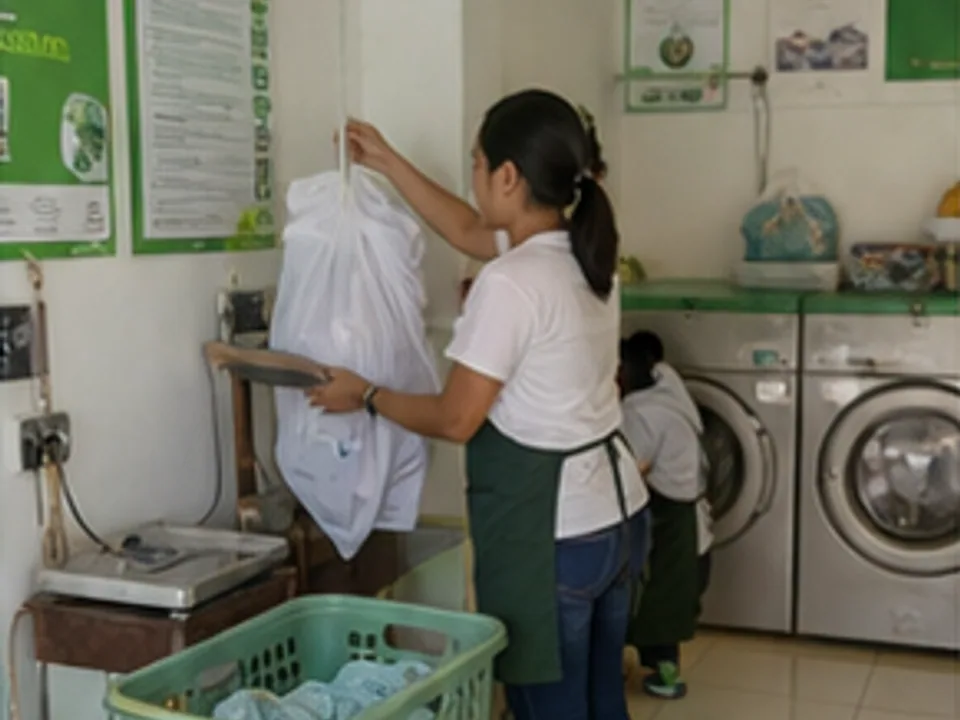 wash, dry, fold, ironing, and hotel pickup or return